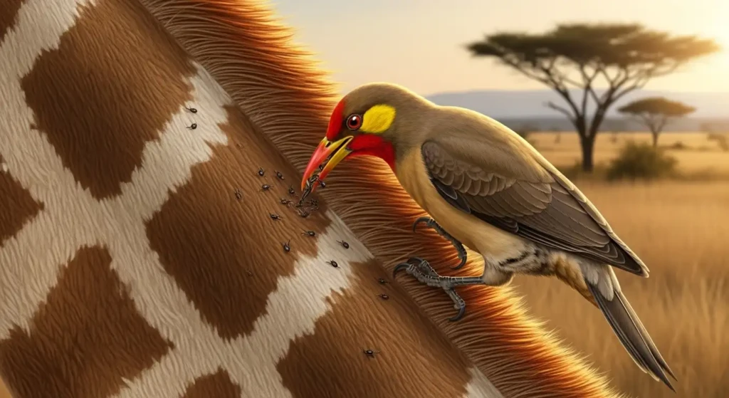 Oxpeckers and Grazing Animals